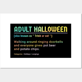 Adult Halloween - trink or eat Posters and Art